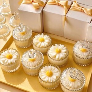 Daisy Scented Aromatherapy Candle - Luxury Bedroom Fresh Fragrance Home Decor