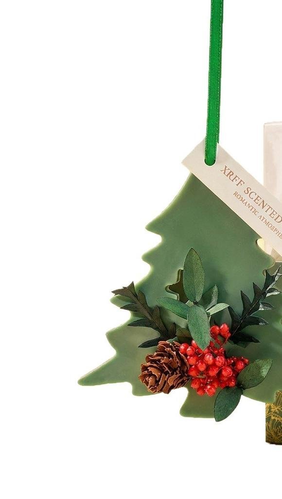 Christmas Tree Scented Wax Sachet - Hanging Aromatherapy Tablets for Closet, Drawer & Car - Holiday Gift Set